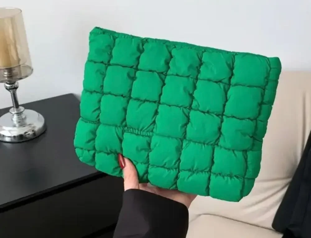 Quilted Cosmetic Makeup Pouch / Clutch
